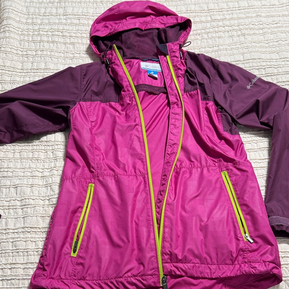 Columbia Kids Fuchsia and Plum Raincoat